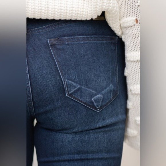 New Kan Can Dark Wash Flare Leg Jeans - Picture 5 of 9